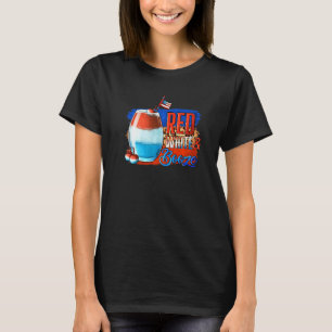 レッドホワイト&ブーズヒョウ米国国旗7月4日 Tシャツ