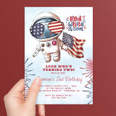 レッドホワイト&宇宙飛行士クールによる2回目の誕生日 招待状