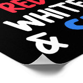 レッドホワイト、7月の6誕生日4日 ポスター (角)