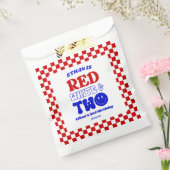 レッドホワイト&7月2日の4日の誕生日パーティー フェイバーバッグ (封をした状態)