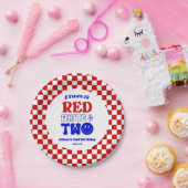 レッドホワイト&7月2日の4日の誕生日パーティー ペーパープレート (パーティー)