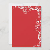 レッドホワエレガントイト卒業パーティー招待状 招待状 (裏面)