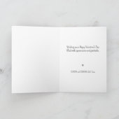 レッドホワモダンイトシンプルビジネスバレンタインデー シーズンカード (内部)