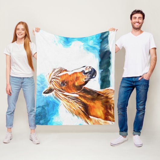 レッドホースオンザスカイフリースブランケット フリースブランケット (インサイチュ)