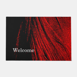 レッドホースマネ抽象芸術ウェルカムマット ドアマット