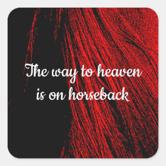 レッドホースマネ抽象芸術シール スクエアシール