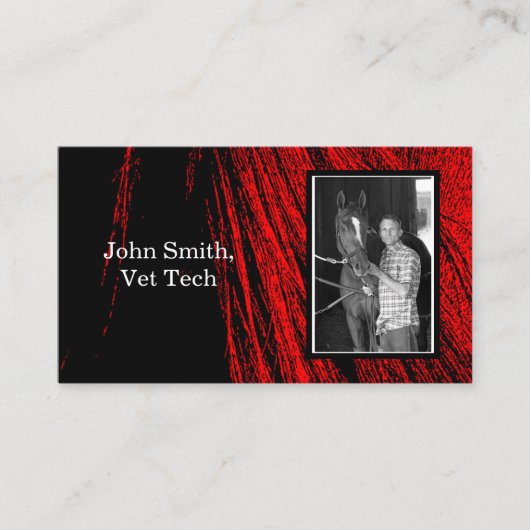 レッドホースマネ抽象芸術フォト名刺 名刺 (正面)