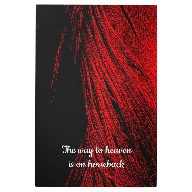 レッドホースマネ抽象芸術メタルウォールアート メタルプリント (正面)