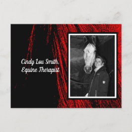 レッドホースマネ抽象芸術写真はがき ポストカード