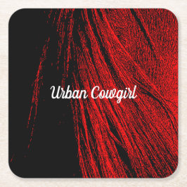 レッドホースマネ抽象芸術紙コースター スクエアペーパーコースター