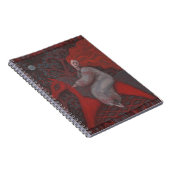 「レッドホース」、レッドヘッドの女性、ファンタジー超現実美術 ノートブック (右側)