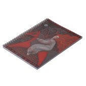 「レッドホース」、レッドヘッドの女性、ファンタジー超現実美術 ノートブック (左側)