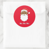 レッドホーホーホアフリカ系アメリカンサンタクロース一家 ラウンドシール (バッグ)