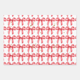 レッドボウかわいいラッピング紙。ギフトラッピング。 ラッピングペーパーシート