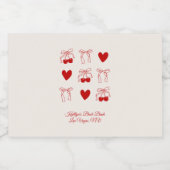 レッドボウさくらんぼスウィートバチェロレッテ リキュールボトルラベル (シングルラベル)