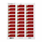 レッドボウとストライプ ラベル (フルシート)