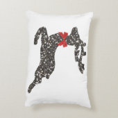 レッドボウのクリスマスディアー アクセントクッション (裏面(縦))