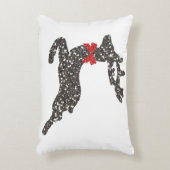 レッドボウのクリスマスディアー アクセントクッション (正面(垂直))