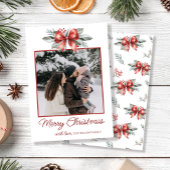 レッドボウのクリスマスフォト シーズンカード