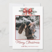 レッドボウのクリスマスフォト シーズンカード (正面)