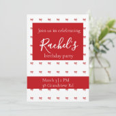 レッドボウガールバースデーパーティー 招待状 (スタンド正面)