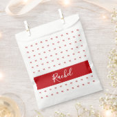 レッドボウガール誕生日パーティーフェイバーバッグ フェイバーバッグ (クリップ留めされた状態)