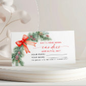 レッドボウクリスマスキャンディズゲームカードの数 プレイスカード