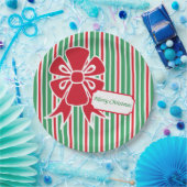 レッドボウクリスマスパーティー紙プレート ペーパープレート (パーティー)