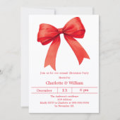 レッドボウクリスマスパーティー 招待状 (正面)