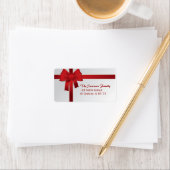 レッドボウクリスマスホリデイ差出人住所 ラベル (インサイチュ)