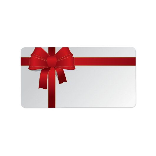 レッドボウクリスマスホリデー ラベル (正面)