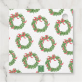 レッドボウクリスマスボクウッドリース フェイバータグ (裏面)