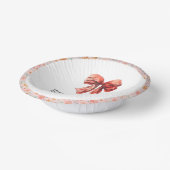 レッドボウコケットエレガントフローラクリスマス ペーパーボウル (傾斜あり)
