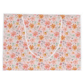 レッドボウコケットミニマリストクリスマス ラージペーパーバッグ (裏面)