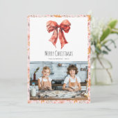 レッドボウコケミニマルット写真クリスマス シーズンカード (スタンド正面)