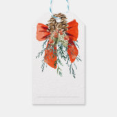 レッドボウジュニパー&シュガーコーンメリークリスマス ギフトタグ (裏面)