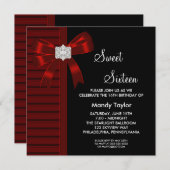 レッドボウスウィート16バースデーパーティー 招待状 (正面/裏面)