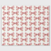 レッドボウズクリスマスラッピング紙 ラッピングペーパー (フラット)