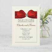 レッドボウズリ結婚ハーサルディナー招待状 招待状 (スタンド正面)