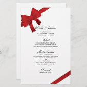 レッドボウズ冬のウェディングメニュー (正面/裏面)