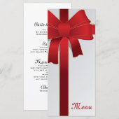 レッドボウズ冬のウェディングメニュー メニュー (正面/裏面)