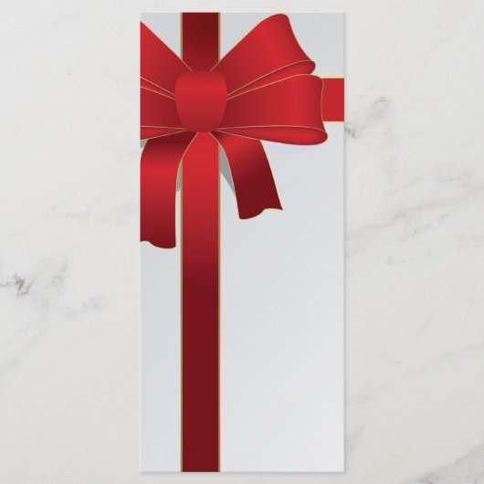 レッドボウズ冬の結婚式プログラム プログラム (正面)