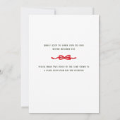 レッドボウズ&ホリーガーランド 招待状 (裏面)