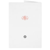 レッドボウタイ雪だるまクリスマスホリデーカード (裏面)