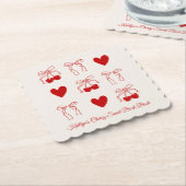 レッドボウチェリー スイート バチェロレッテパーティー ペーパーコースター (アングル)