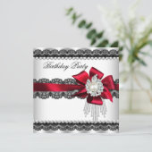 レッドボウパールレースパールバースデーパーティー 招待状 (スタンド正面)