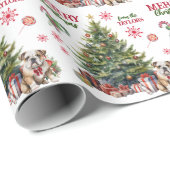 レッドボウブルドッグホリデーツリー ラッピングペーパー (ロールコーナー)