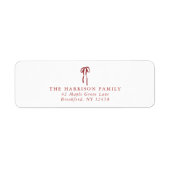 レッドボウホリデイ差出人住所ラベル ラベル (正面)