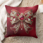 レッドボウホリデイ装飾用クッション クッション (ブランケット)