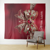 レッドボウホリデーバックドロップ タペストリー (インサイチュ(横))